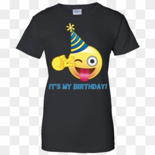 Emoji It's My Birthday Peace Sign With Party Hat T-shirt - Bully Mom Shirt, HD Png Download