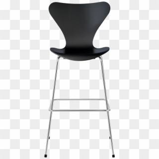 Series 7 Chair Arne Jacobsen Lacquered Black Bar Stool - Bar Stool, HD Png Download