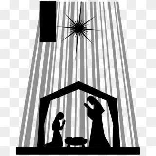 Nativity Outline Clipart Nativity Star Silhouette Png - Nativity Scene Transparent Background, Png Download