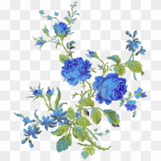 Яндекс - Фотки - - Floral Azul - Blue Rose Vintage Png, Transparent Png
