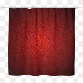 Red Mosaic Shower Curtain - Window Valance, HD Png Download
