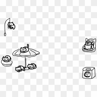 Nekoatsume Animated Stickers Source - Cartoon, HD Png Download