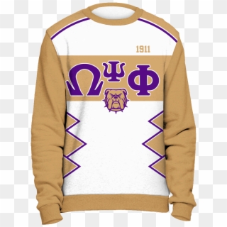 Omega Psi Phi Initials And Year Gold Sweatshirt Unique - Alpha Kappa Alpha Ugly Christmas Sweater, HD Png Download