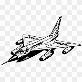 Aeroplane Air Force Airplane Png Image - Jet Plane Cartoon Black And White, Transparent Png
