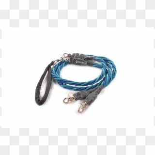 Bungee Pupee Double Leash 4' Teal/blue Xl Up To 165 - Usb Cable, HD Png Download