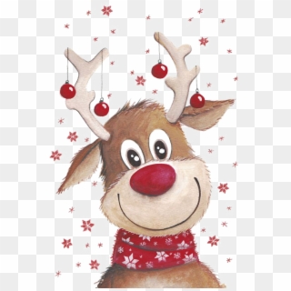 Christmas Reindeer Transparent Background - Merry Christmas Png Transparent, Png Download