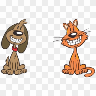 Deluxe Accommodation For Happy Dogs & Cats - Cartoon Cat And Dog, HD Png Download