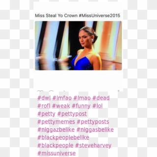 Funny, Lmao, And Lol - Pia Wurtzbach Miss Universe Smize, HD Png Download