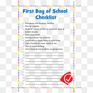 Clip Charts Middle School Transparent & Png Clipart - First Day Of School Essay For Class 6, Png Download