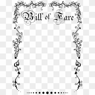 Free Victorian Girl Free Bill Of Fare - Bill Of Rights Border, HD Png Download