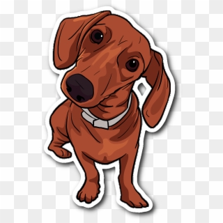 Dachshund Sticker Funny Gift For Cute Dog Lovers Pinterest - Dachshund  Stickers, HD Png Download - 1064x1064(#2640427) - PngFind