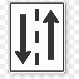 Sun Rb - Two Way Road Sign, HD Png Download