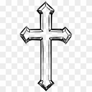 This Free Icons Png Design Of Cross 3 - Cross With Wings Drawing, Transparent Png