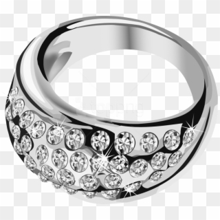 Free Png Download Silver Ring With Diamond Clipart - Rings Png, Transparent Png