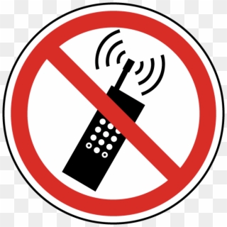 Cell Phones Prohibited Label - No Activated Mobile Phone Sign, HD Png Download