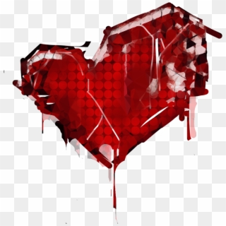 #heart #love #heartbreak #graffiti #fteheart - Blood Heart Png, Transparent Png