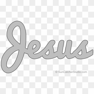 Jesus Cross Word Outline - Jesus Word Outline, HD Png Download
