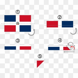 Cómo Doblar La Bandera - Doblar La Bandera Dominicana, HD Png Download
