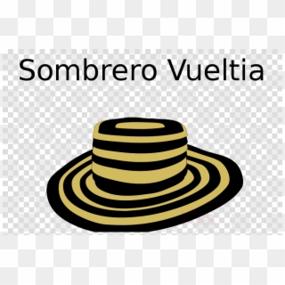 Sombrero Volteado Spng Clipart Hat Sombrero Vueltiao - Black Circle With No Background, Transparent Png