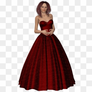 Woman Dress Pretty Female Png Image - Woman In Long Dress Png, Transparent Png