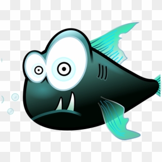 Funny Cartoon Fish Pictures - Piranha Clip Art, HD Png Download