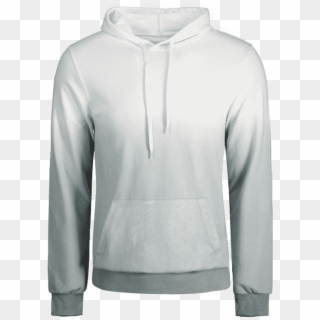 White Hoodie Grey Kangaroo And 4xl Pocket Ombre Rbpxxn - White Hoodie Png, Transparent Png