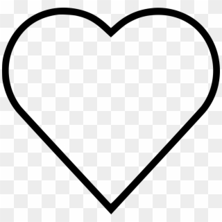 Png File Svg - Heart Simple Clipart Black And White, Transparent Png
