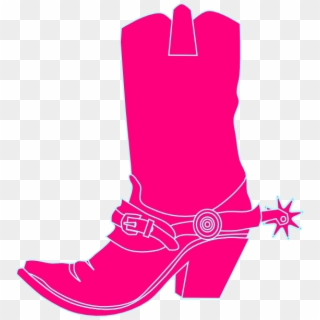 Small - Pink Cowboy Boots Clipart, HD Png Download