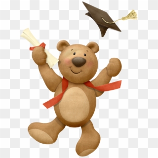 Teddy Bear Clip Art - Teddy Bear Graduation Cartoon, HD Png Download