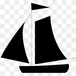 How To Set Use Black Sail Boat Svg Vector - Clip Art, HD Png Download