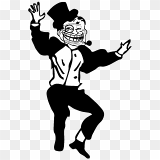 Black Black And White Man Fictional Character Male - Troll Dad Dance, HD Png Download