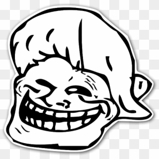 Happy Hair - Anxious Troll Face, HD Png Download