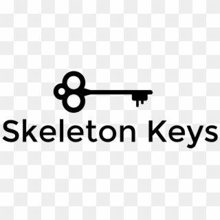 Jpg Black And White Library Fancy Skeleton Key Clipart - Graphic Design, HD Png Download