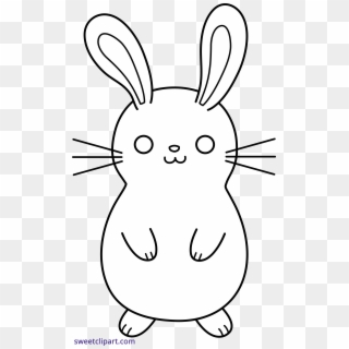 Monochrome Clipart Rabbit - Things To Draw Easter Bunny, HD Png Download