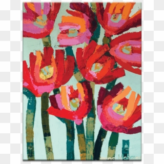 Red Flowers - Anna Blat Man Paintings, HD Png Download