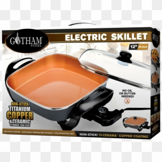 Gotham Steel Electric Skillet, With Non Stick Ti Cerama - Gotham Steel Electric Skillet, HD Png Download