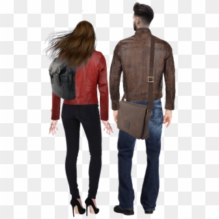 Man Woman Jackets - Leather Jacket, HD Png Download