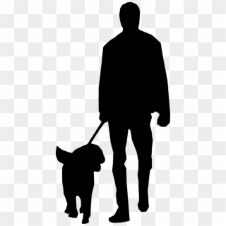 Vector Graphics,free Pictures, Free - Man And Dog Silhouette, HD Png Download