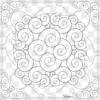 New Fabric In My Spoonflower Shop Mandala Coloring, - Mandala Coloring Pages, HD Png Download
