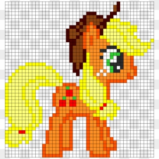 Applejack My Little Pony Perler Bead Pattern / Bead - Applejack Pixel Art, HD Png Download