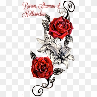 Rose Tattoo Png Clipart - Red Rose Vine, Transparent Png