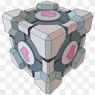 Glados Companion Cube Vector By Coffeedaze - Cube Companion, HD Png Download