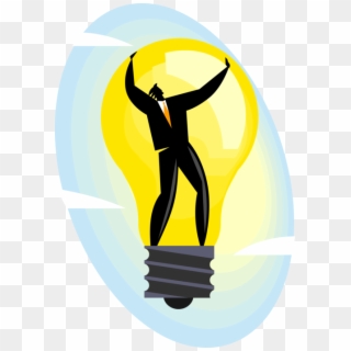 Png Transparent Library Entrepreneur In Good Ideas - Hombre Con Foco, Png Download