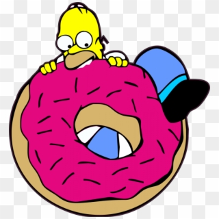 Simpsons Donut Png Transparent Background - Png Simpson Donut Y Homero, Png Download