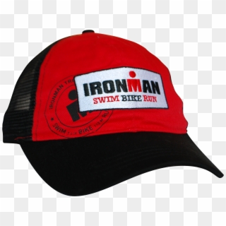 Ironman Swim Bike Run Red Trucker Hat - Baseball Cap, HD Png Download