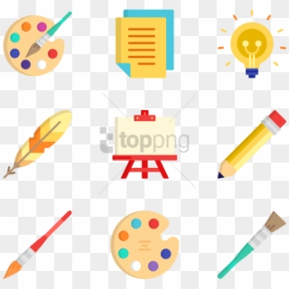 Free Png Icons Free Vector Painting Tools - Art Tools Vector Png, Transparent Png