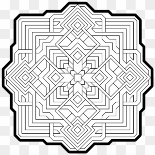 Geometric Pattern Coloring Pages For Adults Photo - Mandala Passo A Passo, HD Png Download
