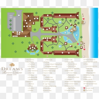 Dreams Resort Cancun Map, HD Png Download