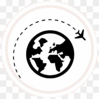#globe #airplane #earth #icon #grafic #travel #tumblr - Travel Icon Clipart, HD Png Download