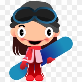This Free Icons Png Design Of Speaking Snowboard Girl - Snowboard Girl Clipart, Transparent Png